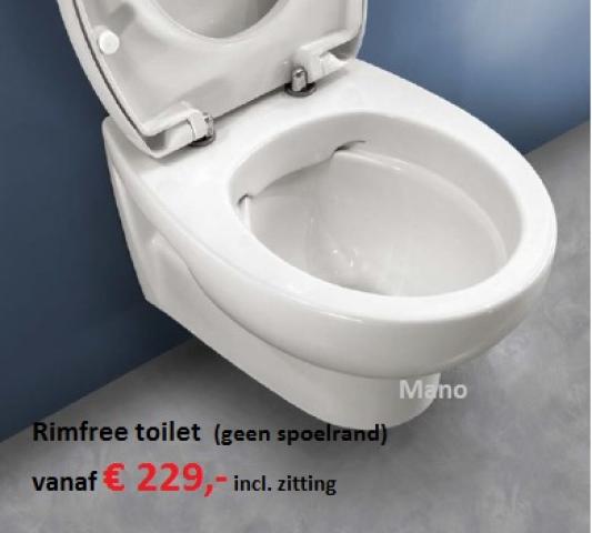 Set T2: Rimfree toilet wit
